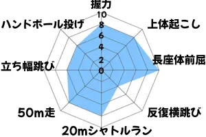 新体力テストのレーダーチャート